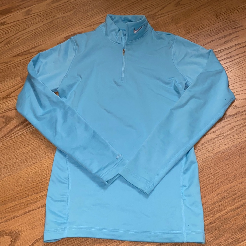 Nike Women’s 3/4 zip mock neck long sleeve top